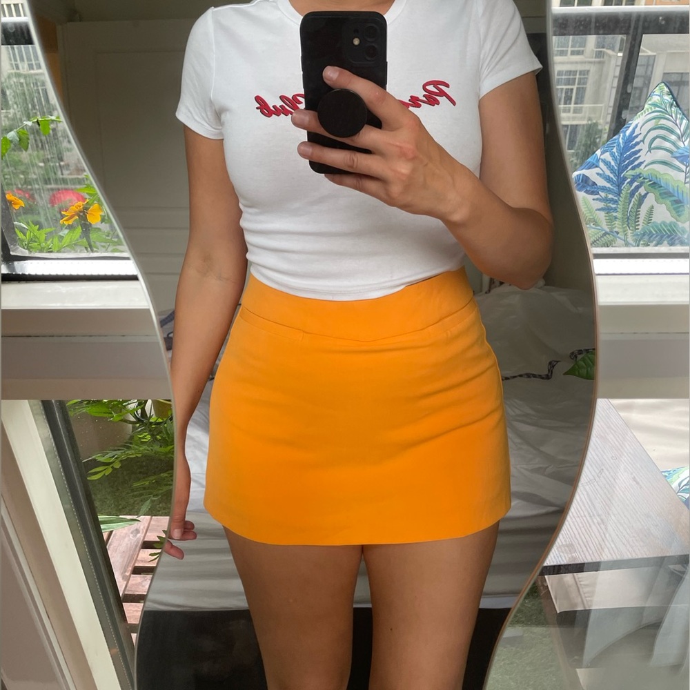 Dynamite Orange Mini Skort